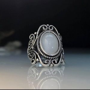 Oval Silver Decor Ring